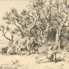 Vache et vachère.