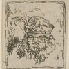 Head of a man with cap and feather.