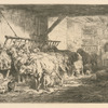 Intérieur de bergerie.