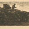 Troupeau de vaches à l'abreuvoir.