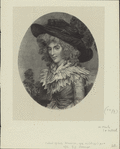 Portrait of Lady Duncannon, after Bartolozzi's print after G. J. Downman...on stone by E H Mitchell