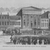 Marshal's posse with Burns moving down State street.