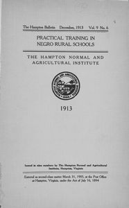 Practical training in Negro rural schools