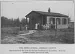 The Jeter School, Henrico County; This school won the prize for the best woodwork at the exhibit; Note the window curtains and curved walk.