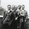 Author Langston Hughes [far left] with [left to right:] Charles S. Johnson; E. Franklin Frazier; Rudolph Fisher and Hubert T. Delaney
