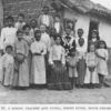 A school teacher and pupils, Somno River, Minas Geraes.