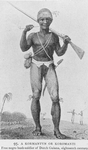 A Kormantyn or Koromanti; Free Negro bush-soldier of Dutch Guiana, eighteenth century.