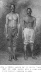 A Negro sailor of St. Kitts [tall man on the left hand] and a comrade from Nassau, Bahama Islands.