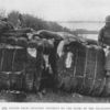 Cotton bales awaiting shipment on the banks of the Mississippi.