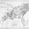 Map showing the distribution of slaves in the southern states.