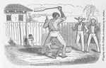 Whipping with the paddle, as witnessed by the author.