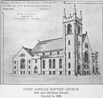 First African Baptist Church, 16th and Christian Streets; Erected in 1906.