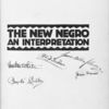 The New Negro : an interpretation, signature page