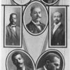 Officers of the National Negro Business League; 1. S. Laing Williams, Compiler, Chicago; 2. Gilbert C. Harris, Treasurer, Boston, Mass.; 3. Cyrus Field Adams, Transportation agent; 4. F. H. Gilbert, Registrar, Brooklyn; 5. William H. Davis, Official stenographer, Washington; 6. R. C. Houston, Assistant registrar, Fort Worth, Tex.; 7. Emmett J. Scott, Corresponding secretary.