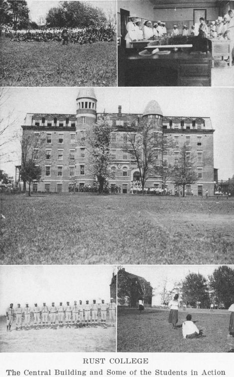 Rust College; The central building and some of the students in action ...
