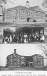 Claflin College; Tingley Hall; A campus scene; And the boys' dormitory.