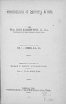 Recollections of seventy years