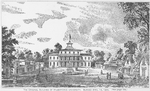 The original building of Wilberforce university. Burned April 14, 1865.