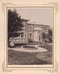 The rear of the house with a fountain