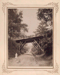 Wooden bridge in the garden