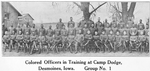 Colored officers in training at Camp Dodge, Desmoines, Iowa; Group No. 1.