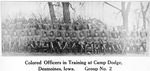 Colored officers in training at Camp Dodge; Desmoines, Iowa; Group No. 2.