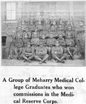 A group of Meharry Medical College graduates who won commissions in the Medical Reserve Corps.