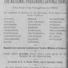 The National Freedman's Savings Bank advertisement