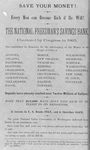 The National Freedman's Savings Bank advertisement