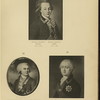 Aleksandr Dmitrievich Lanskoi, 1758-1784; Graf Petr Vasilievich Zavadovskii, 1739-1812; Graf Aleksei Grigor'evich Razumovskii, 1709-1771.