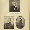 Nikolai Osipovich Kutlubitskii, 1775-1849; Boris Borisovich Letstsano, 1740-1827; Petr Andreevich Arakcheev, 1780-1841.