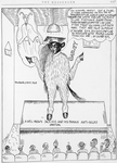 Political cartoon depicting Marcus Garvey