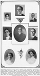 Executive Council of the Utica Normal and Industrial Institute; Left to right, top row: Miss C. J. Lee, Assistant Dean; D. W. L. Davis, Superintendent of Industries; P. Brooks Peters, Dean, Academic Department; Second row: Foster G. Smith, Private Secretary to the Principal; William H. Holtzclaw, Principal; F. Lawrence Anderson, Treasurer; Bottom row: Mrs. Mary E. Holtzclaw, Superintendent of Girls' Industries; Miss Addie Hendley, Dean, Girls' Division.