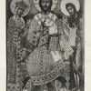 Ikona “Spasa Velikago Arkhiereia” v soborie Novodievich’iago monastyria v Moskvie, pis’ma Nikity Pavlovtsa, 1677 goda.