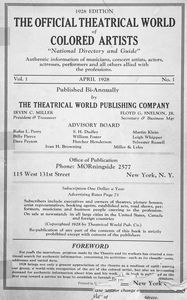 The official theatrical world of colored artists