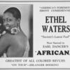 Ethel Waters ; "America's foremost ebony comedienne"