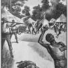Burning and raiding a native village