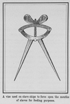 A vise used on slave ships to force open the mouths of slaves for feeding purposes.