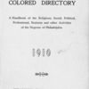 The Philadelphia colored directory, title page