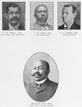 C.H. Brooks, Esq. Real Estate and Insurance ; J.W. Parks, Esq. Attorney-at-Law ; E.J. Waring, Esq., Attorney-at-Law ; Marcus F. Pitts, Esq. Supt. Alta Friendly Society.