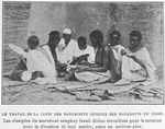 Le travail de la copie des manuscrits obtenus des Marabouts du Niger.