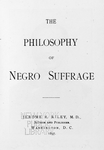 The philosophy of Negro suffrage