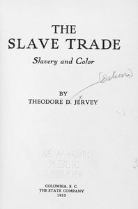 The slave trade; slavery and color