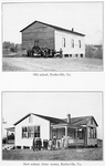 Old school, Burkeville, Va. ; New school, three rooms, Burkeville, Va.