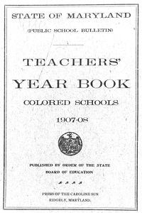 Teachers' year book colored schools