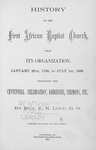 History of the First African Baptist Church