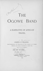 The Ogowe band; a narrative of African travel