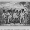 Slaves chained together by the neck and driven to work on the roads