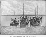 La flottille de la mission.