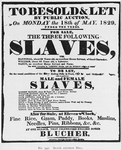 Slave auction bill
